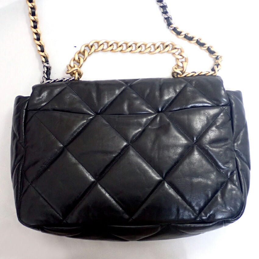 【中古】CHANEL/シャネル/CHANEL19/マトラッセ/ラムスキン/ブラック/チェーンショルダー/バッグ/j214-5