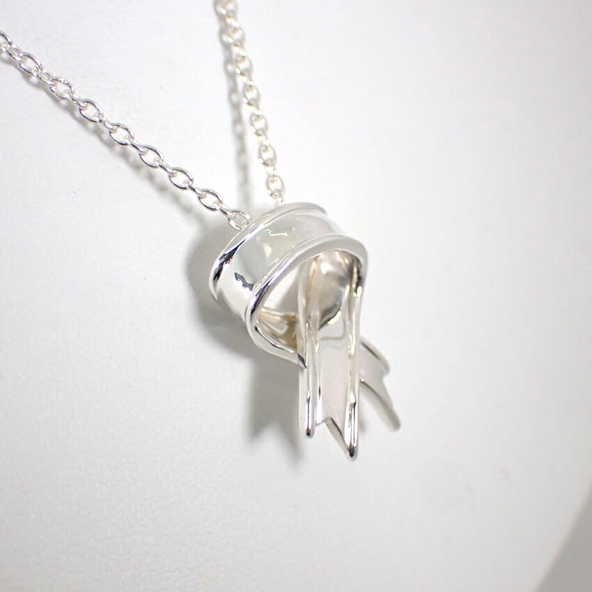 【中古】TIFFANY/ティファニー 925 リボンモチーフ ネックレス/ペンダント/j214-9