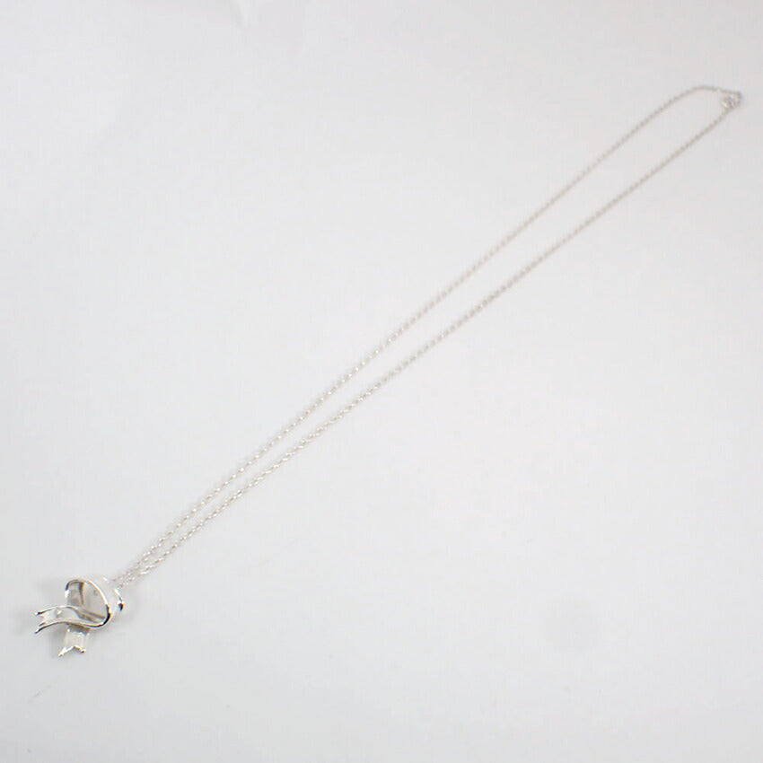 【中古】TIFFANY/ティファニー 925 リボンモチーフ ネックレス/ペンダント/j214-9