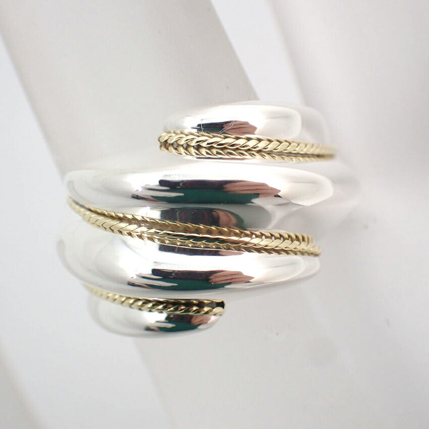 【中古】TIFFANY/ティファニー 925/750 ツイステッド  リング /10号/j216-11