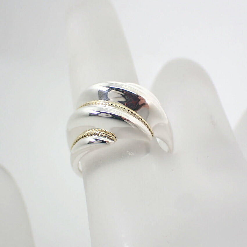 【中古】TIFFANY/ティファニー 925/750 ツイステッド  リング /10号/j216-11