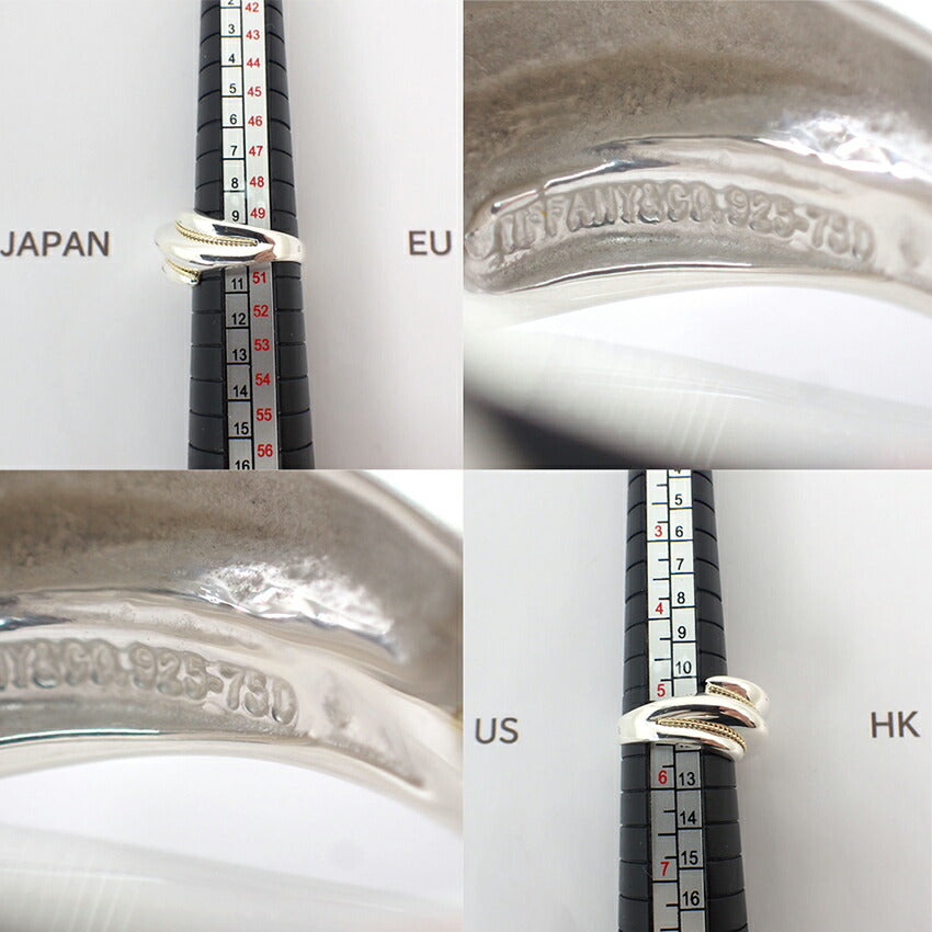 【中古】TIFFANY/ティファニー 925/750 ツイステッド  リング /10号/j216-11