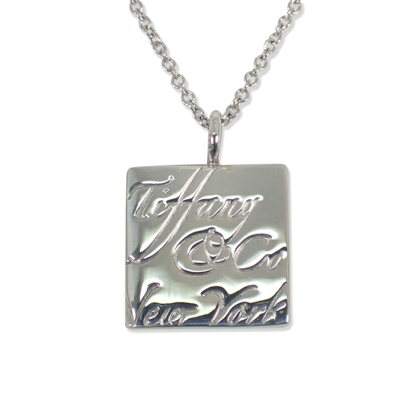 【中古】TIFFANY/ティファニー 925 ノーツスクエア ペンダント/ネックレス/j216-4