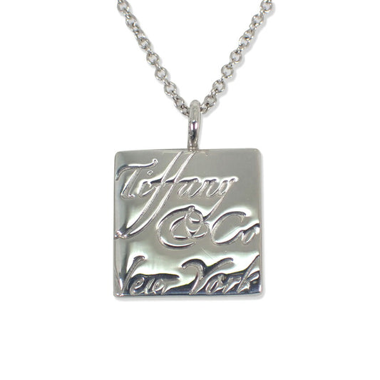 【中古】TIFFANY/ティファニー 925 ノーツスクエア ペンダント/ネックレス/j216-4