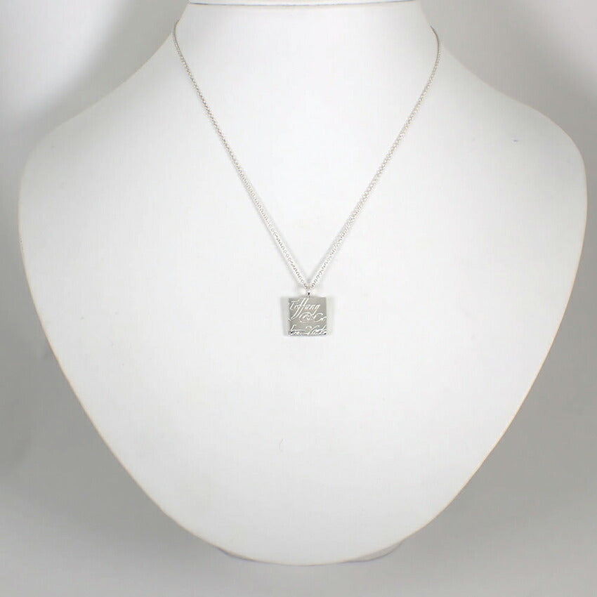 【中古】TIFFANY/ティファニー 925 ノーツスクエア ペンダント/ネックレス/j216-4