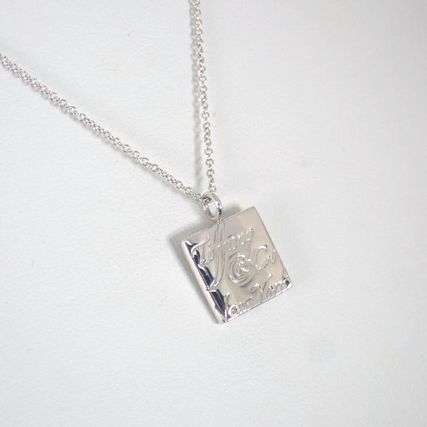 【中古】TIFFANY/ティファニー 925 ノーツスクエア ペンダント/ネックレス/j216-4