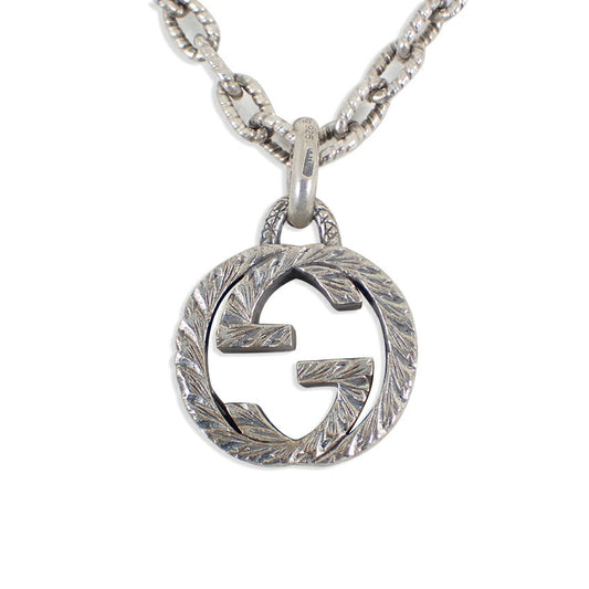 【中古】GUCCI/グッチ 925 インターロッキングG ペンダント/ネックレス/j216-9
