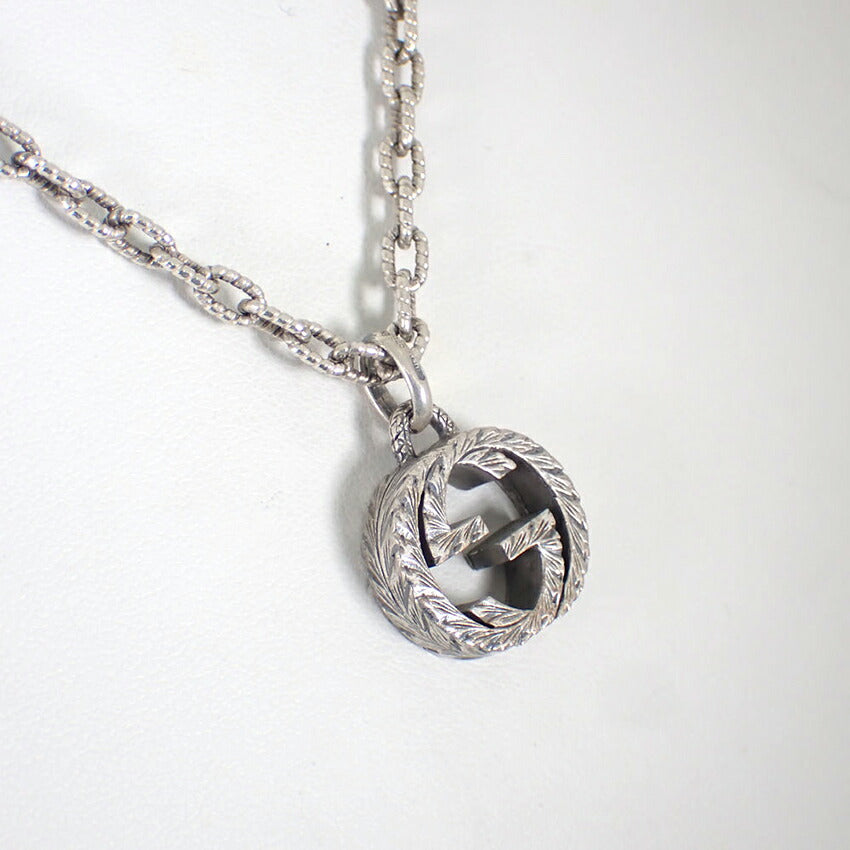 【中古】GUCCI/グッチ 925 インターロッキングG ペンダント/ネックレス/j216-9