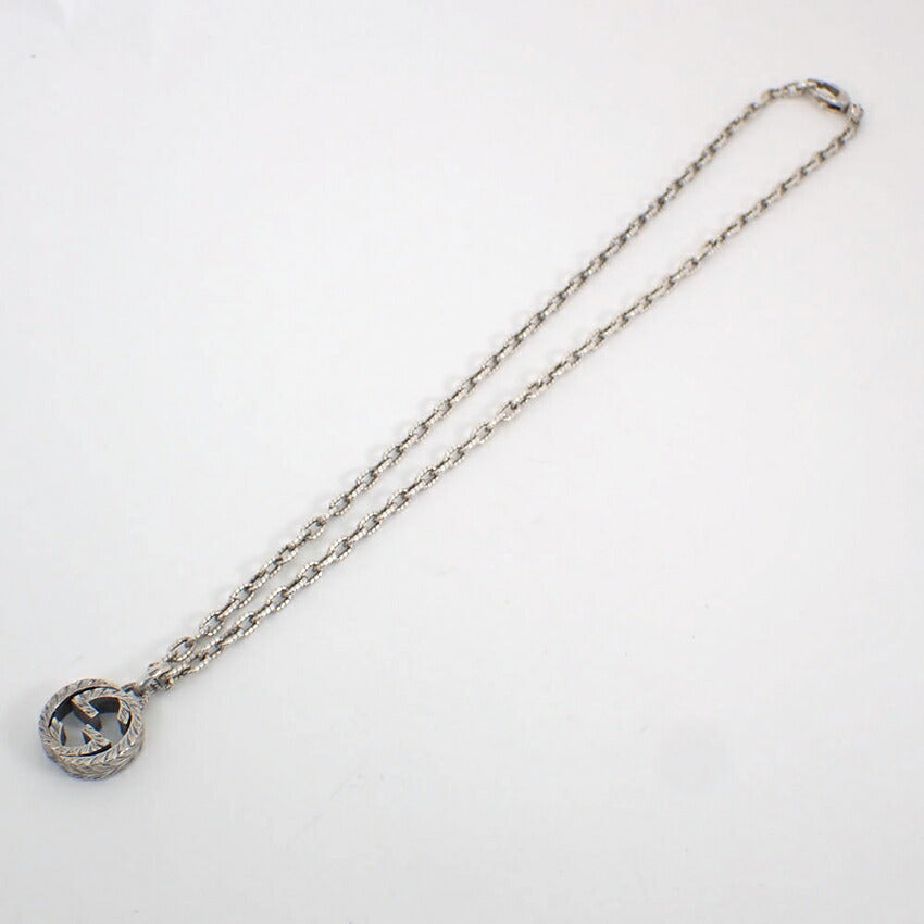 【中古】GUCCI/グッチ 925 インターロッキングG ペンダント/ネックレス/j216-9