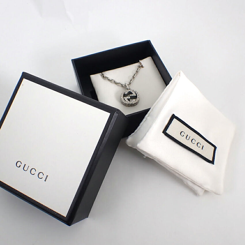 【中古】GUCCI/グッチ 925 インターロッキングG ペンダント/ネックレス/j216-9