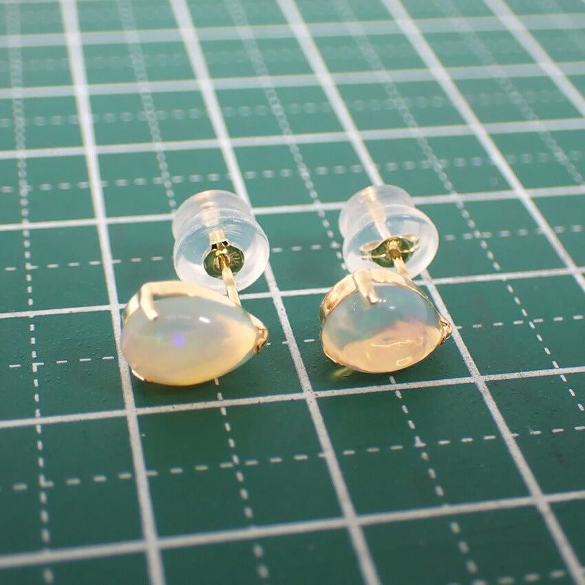 【中古】K18 オパール/0.50ct イヤリング/ピアス/j218-10
