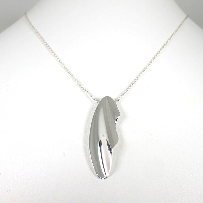 【中古】TIFFANY/ティファニー 925 エルサペレッティ フェザー ペンダント/ネックレス/j218-15
