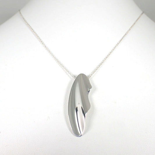 【中古】TIFFANY/ティファニー 925 エルサペレッティ フェザー ペンダント/ネックレス/j218-15