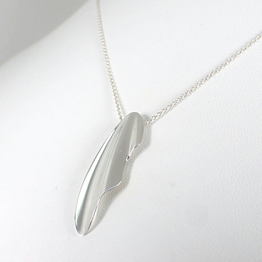 【中古】TIFFANY/ティファニー 925 エルサペレッティ フェザー ペンダント/ネックレス/j218-15