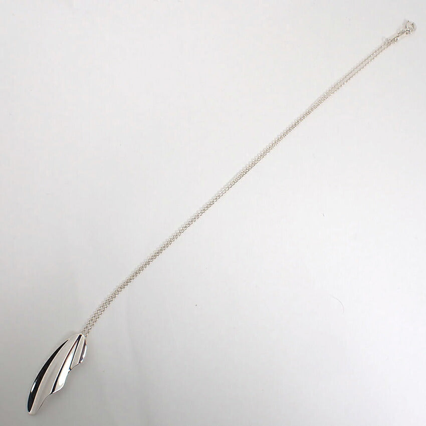【中古】TIFFANY/ティファニー 925 エルサペレッティ フェザー ペンダント/ネックレス/j218-15