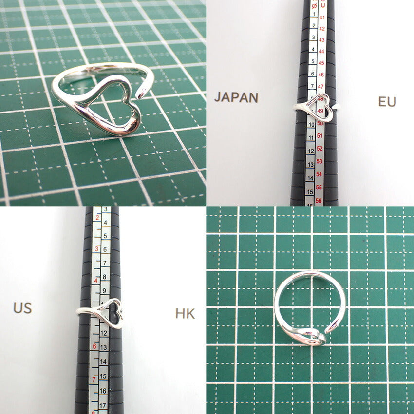 【中古】TIFFANY/ティファニー 925 オープンハート リング/9号/j218-1