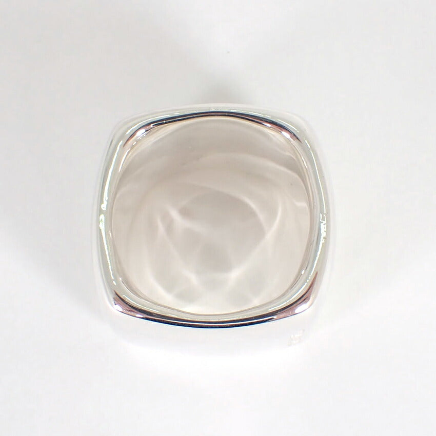 【中古】CHANEL/シャネル 925 ロゴ スクエア ワイド リング /15号/j218-7