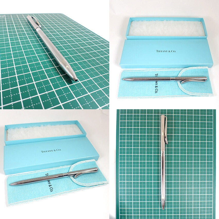 【中古】TIFFANY/ティファニー シルバーカラー ツイスト式 ボールペン/j220-1
