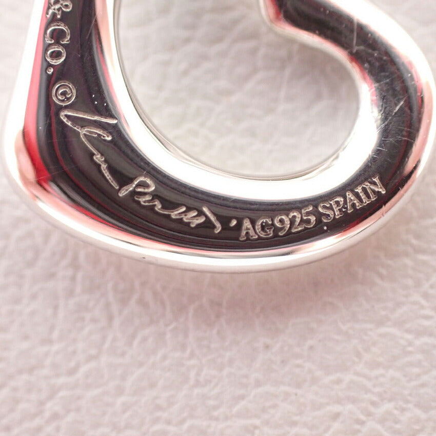 【中古】TIFFANY/ティファニー 925 オープンハート ペンダント/ネックレス/j220-4
