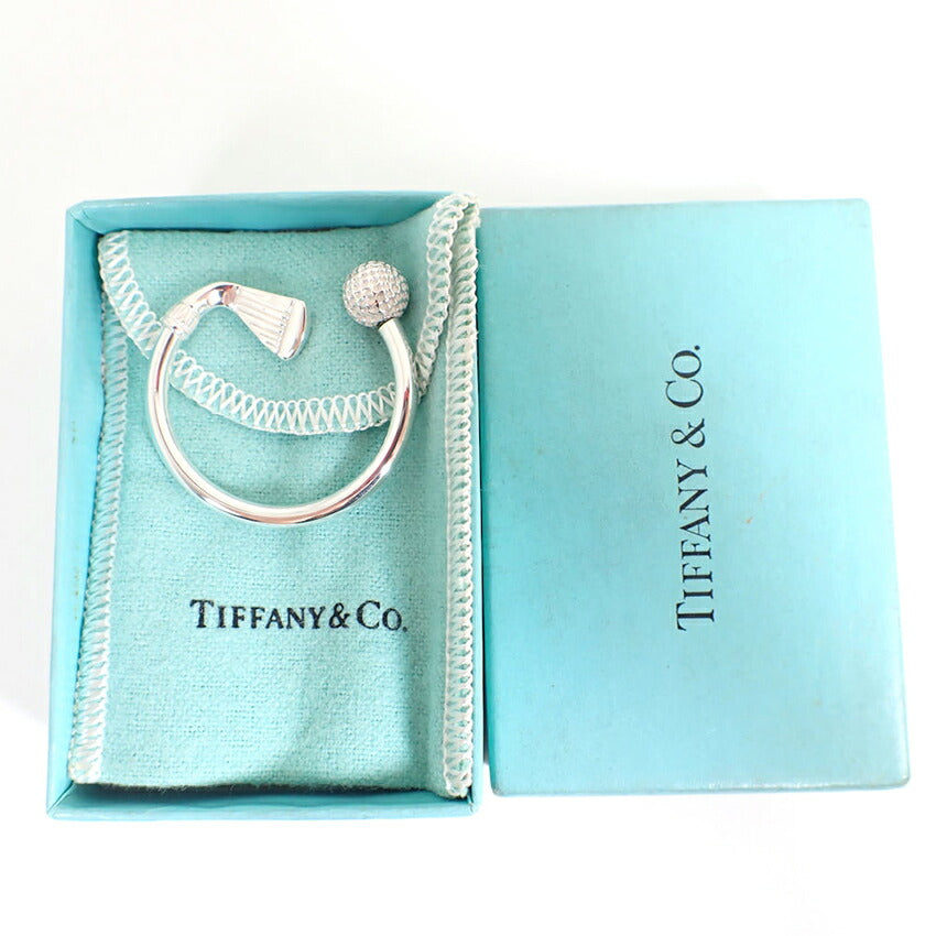 【中古】TIFFANY/ティファニー/925/ゴルフ/キーリング 刻印一部消え/j220-8