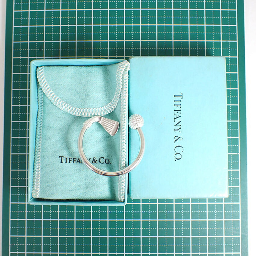 【中古】TIFFANY/ティファニー/925/ゴルフ/キーリング 刻印一部消え/j220-8