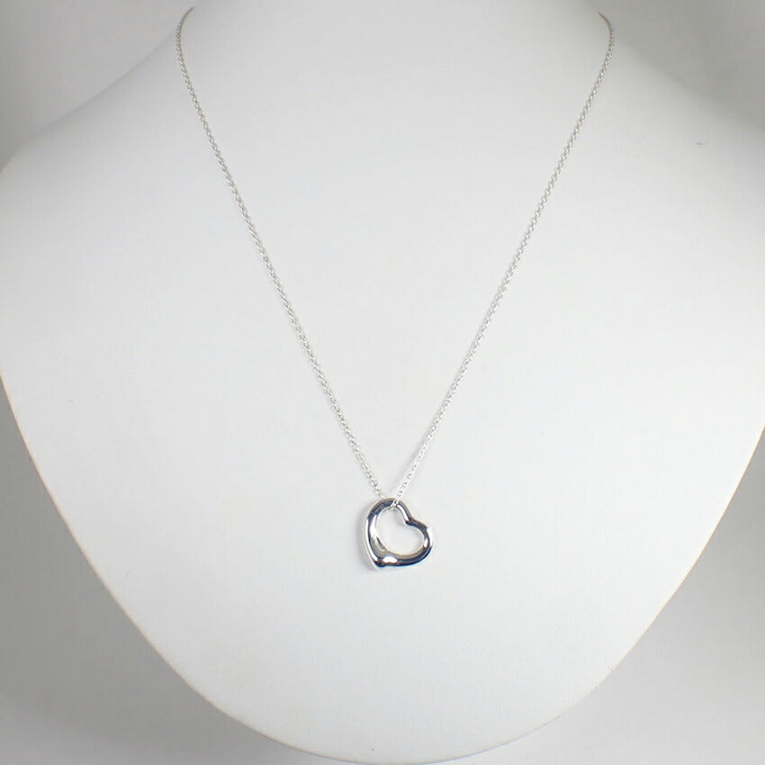 【中古】TIFFANY/ティファニー 925 オープンハート ペンダント/ネックレス/j221-4