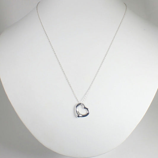 【中古】TIFFANY/ティファニー 925 オープンハート ペンダント/ネックレス/j221-4