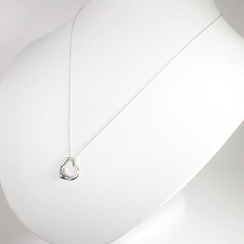 【中古】TIFFANY/ティファニー 925 オープンハート ペンダント/ネックレス/j221-4