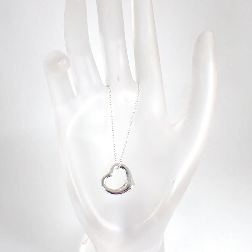 【中古】TIFFANY/ティファニー 925 オープンハート ペンダント/ネックレス/j221-4