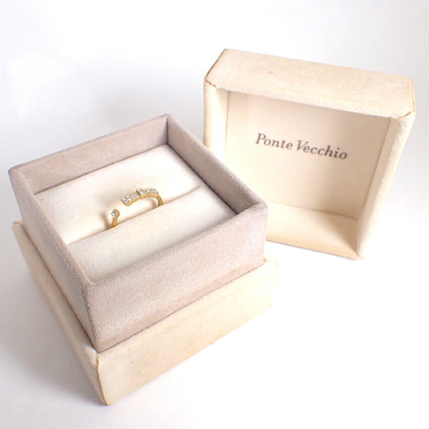 【中古】Ponte Vecchio/ポンテヴェキオ K18 ダイヤモンド リング /3号/j221-5
