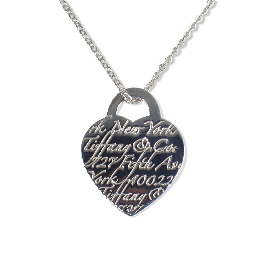 【中古】TIFFANY/ティファニー 925 ノーツハート ペンダント/ネックレス/j221-7