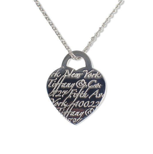 【中古】TIFFANY/ティファニー 925 ノーツハート ペンダント/ネックレス/j221-7