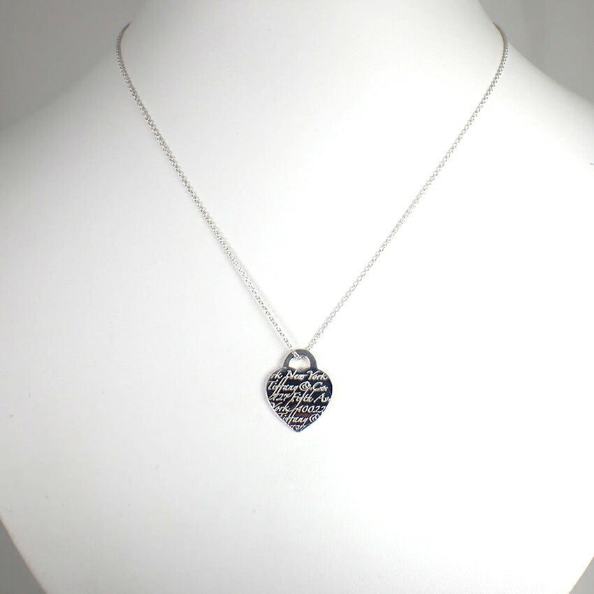 【中古】TIFFANY/ティファニー 925 ノーツハート ペンダント/ネックレス/j221-7