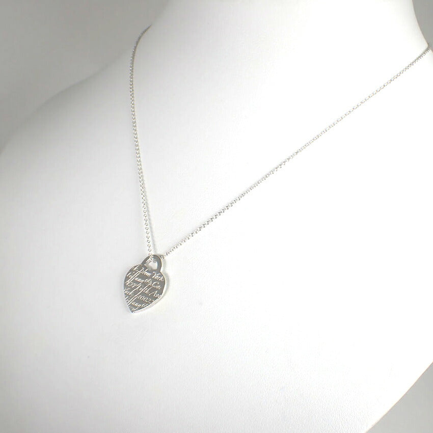 【中古】TIFFANY/ティファニー 925 ノーツハート ペンダント/ネックレス/j221-7