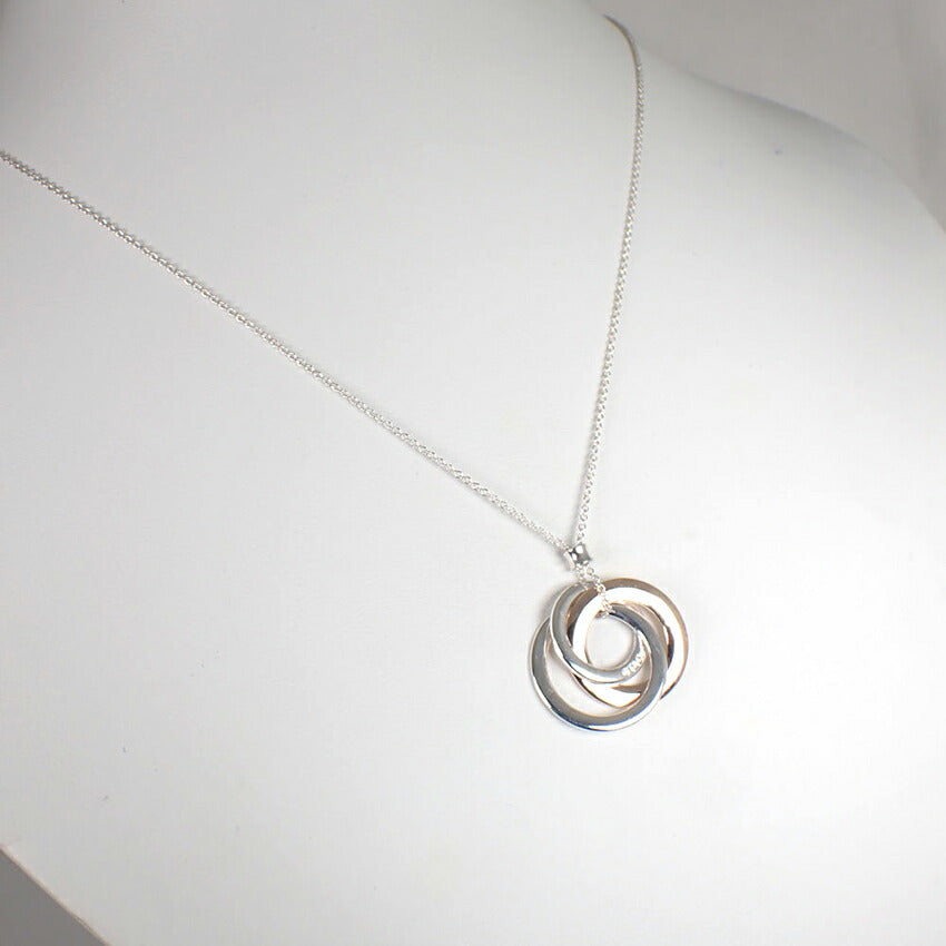 【中古】TIFFANY/ティファニー 925/メタル 1837 インターロッキング サークル ネックレス/j221-9