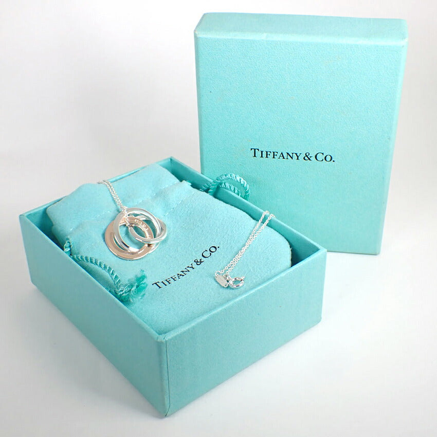 【中古】TIFFANY/ティファニー 925/メタル 1837 インターロッキング サークル ネックレス/j221-9