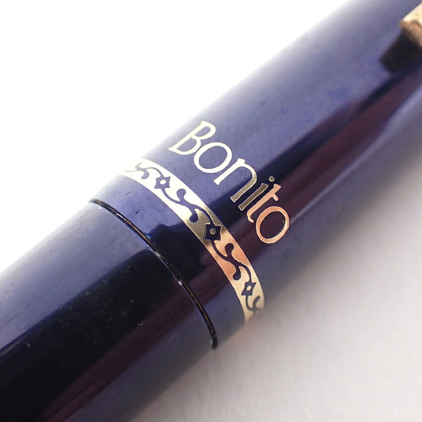 Bonito/ボニート 万年筆　樹脂×ペン先18K　ブルー×ゴールド/j224-9