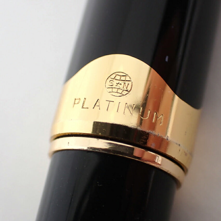 PLATINUM/プラチナ 万年筆　樹脂×ペン先18K　ブラック×ゴールド/j225-1