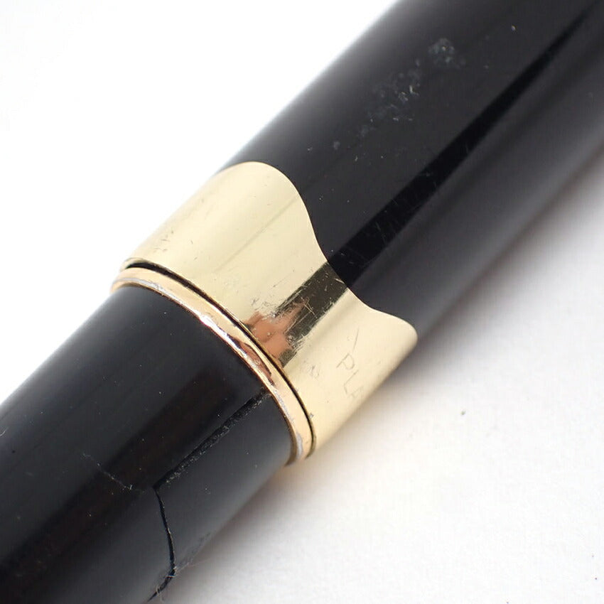 PLATINUM/プラチナ 万年筆　樹脂×ペン先18K　ブラック×ゴールド/j225-7