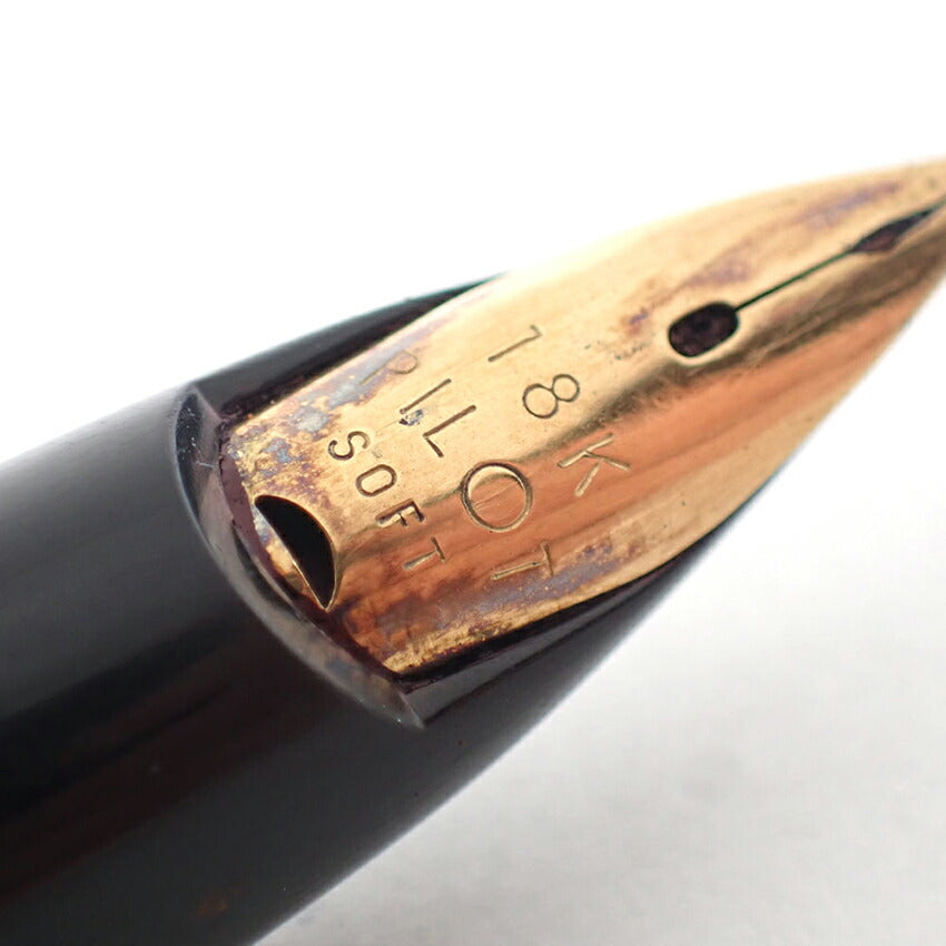 PLATINUM/プラチナ 万年筆　樹脂×ペン先18K　ブラック×ゴールド/j225-8