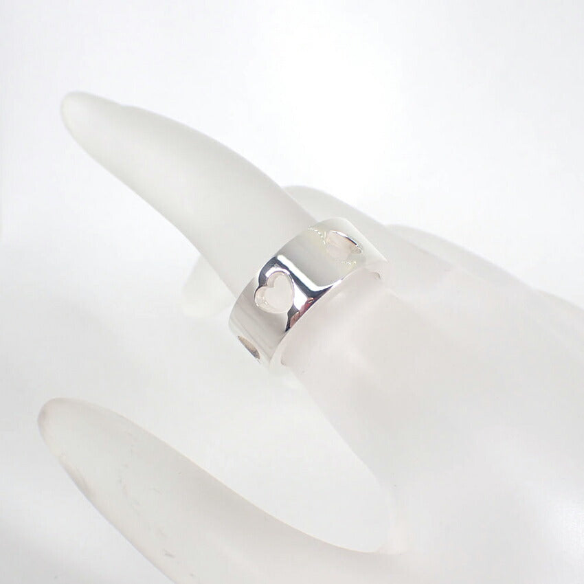 【中古】TIFFANY/ティファニー 925 ハート 型抜き  リング/9.5号/j226-1