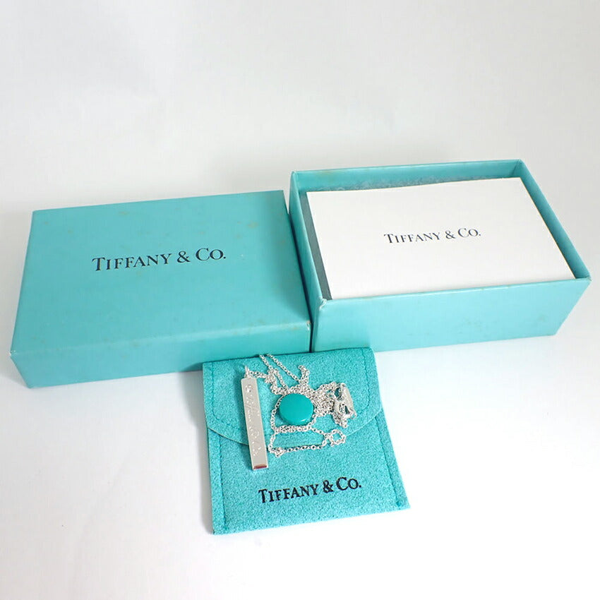 【中古】TIFFANY/ティファニー 925 ダイヤ/1pc ロゴバー ペンダント/j226-2