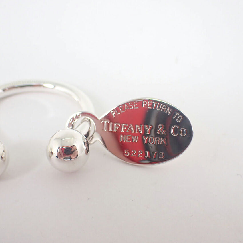 【中古】TIFFANY/ティファニー 925 リターントゥティファニー オーバルタグ キーリング/j226-8