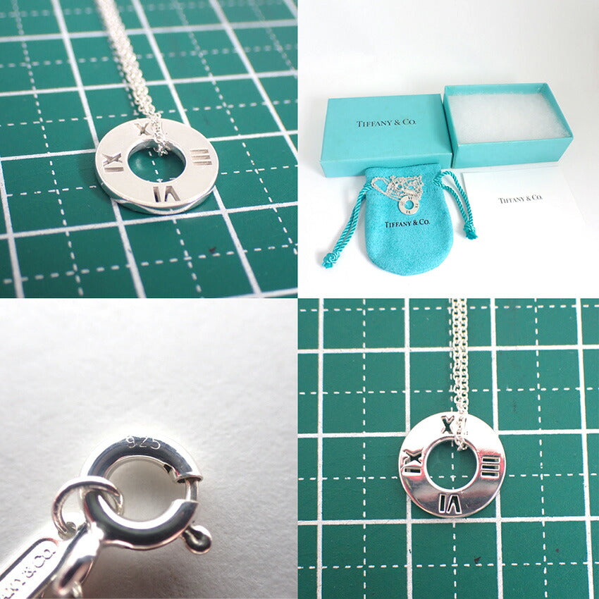 【中古】TIFFANY/ティファニー 925 オープンアトラス サークル ペンダント/ネックレス/j226-9