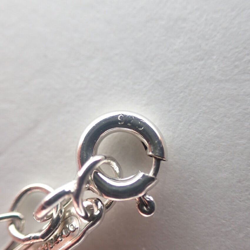 【中古】TIFFANY/ティファニー 925 トレフォイルキー オーバルリンクチェーン ペンダント/ネックレス/j227-3