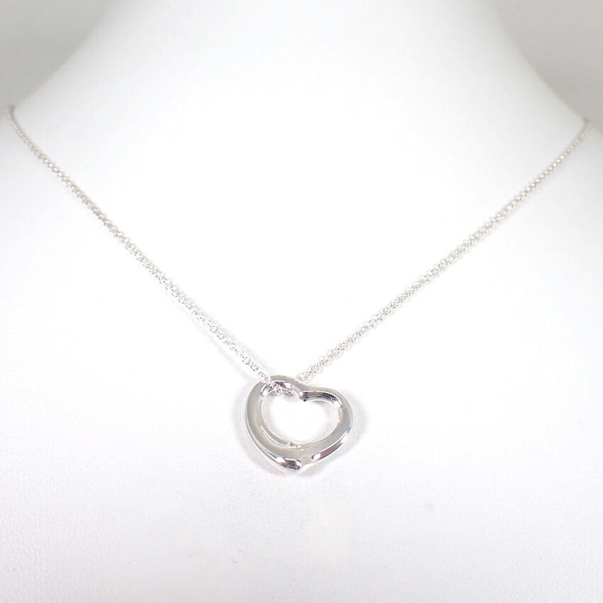 【中古】TIFFANY/ティファニー 925 オープンハート ペンダント/ネックレス/j227-5