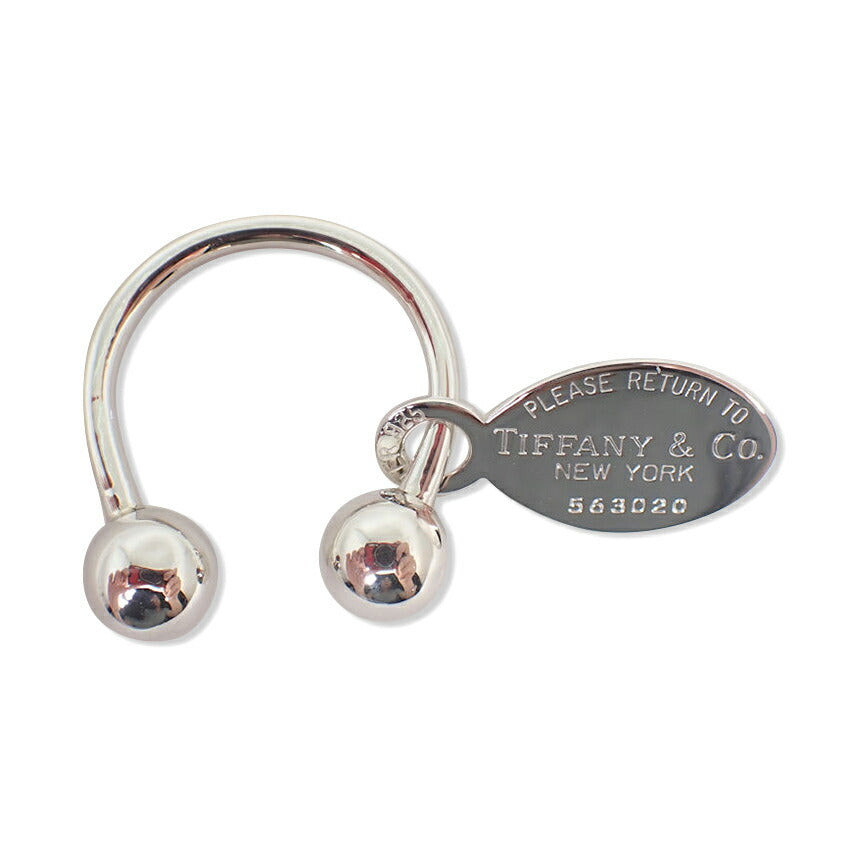 【中古】TIFFANY/ティファニー 925 リターントゥティファニー オーバルタグ キーリング/j227-9