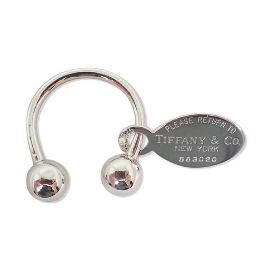 【中古】TIFFANY/ティファニー 925 リターントゥティファニー オーバルタグ キーリング/j227-9