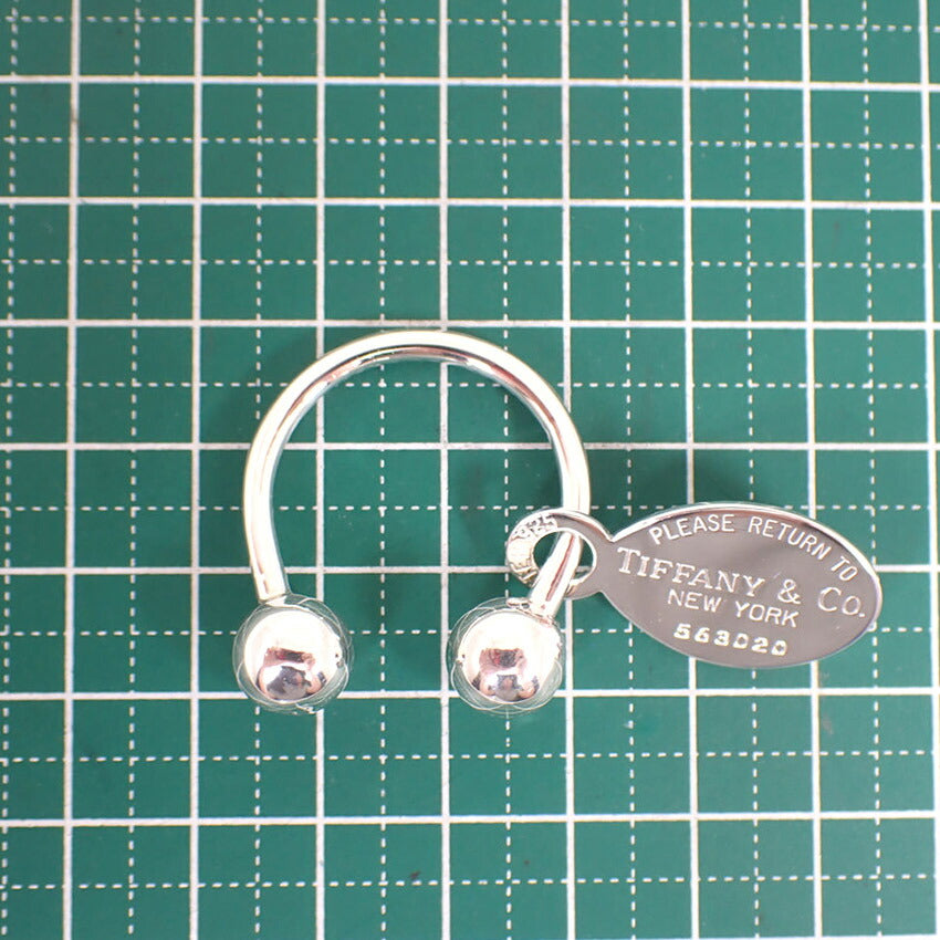 【中古】TIFFANY/ティファニー 925 リターントゥティファニー オーバルタグ キーリング/j227-9