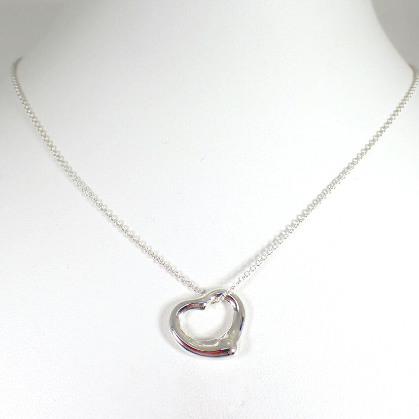 【中古】TIFFANY/ティファニー 925 オープンハート ペンダント/ネックレス/j228-10